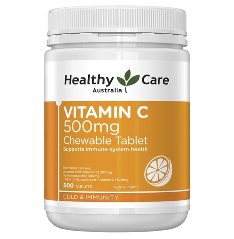 Healthy Care Vitamin C 500mg Chewable 500 Tablets