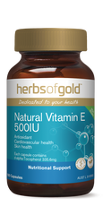 Herbs of Gold Natural Vitamin E 500 I.U. 100 Capsules