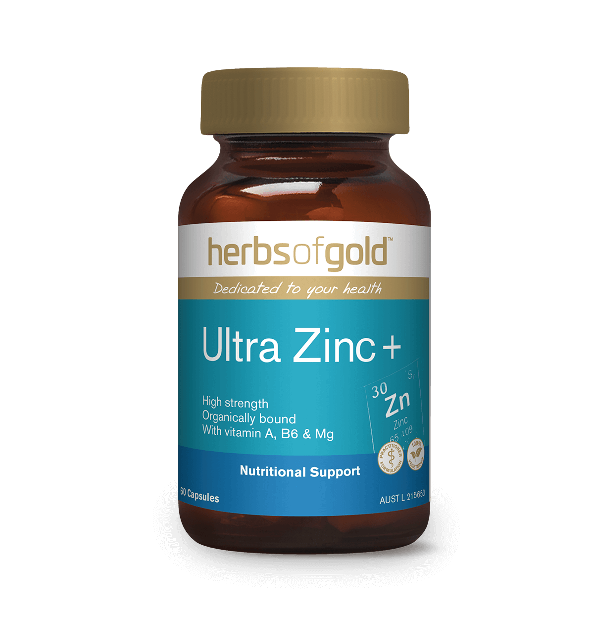 Herbs of Gold Ultra Zinc+ 60 Capsules