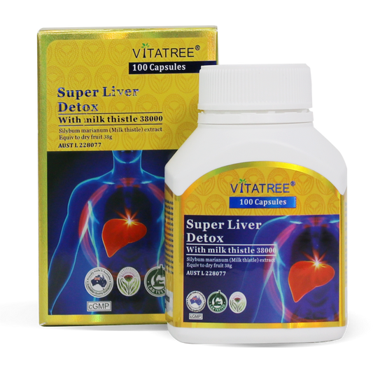 Vitatree Siêu Gan Cai nghiện với Kế Sữa 38000mg / 100 Viên