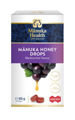 Manuka Health Manuka Honey Drops Mgo 400+ Blackcurrant Flavour 15 drops