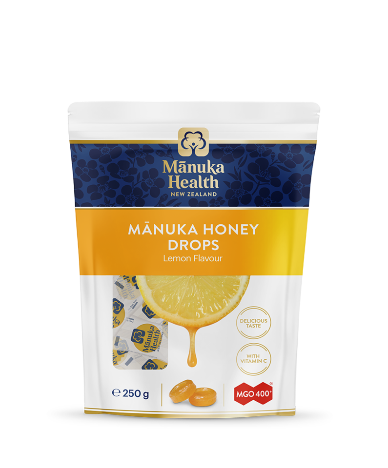 Manuka Health Manuka Honey Drops Lemon Pouch Lozenges 250g