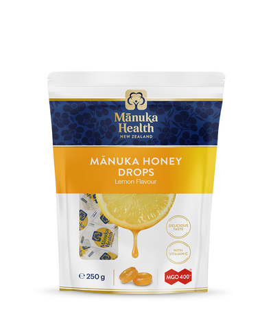 Manuka Health Manuka Honey Drops Lemon Pouch Lozenges 250g