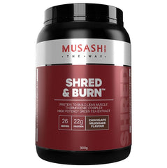 Musashi Shred & Burn Protein Chocolate Milkshake Flavour 900g
