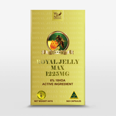 ROYAL JELLY MAX 1225 MG 365 Capsules Well Being Nutrition