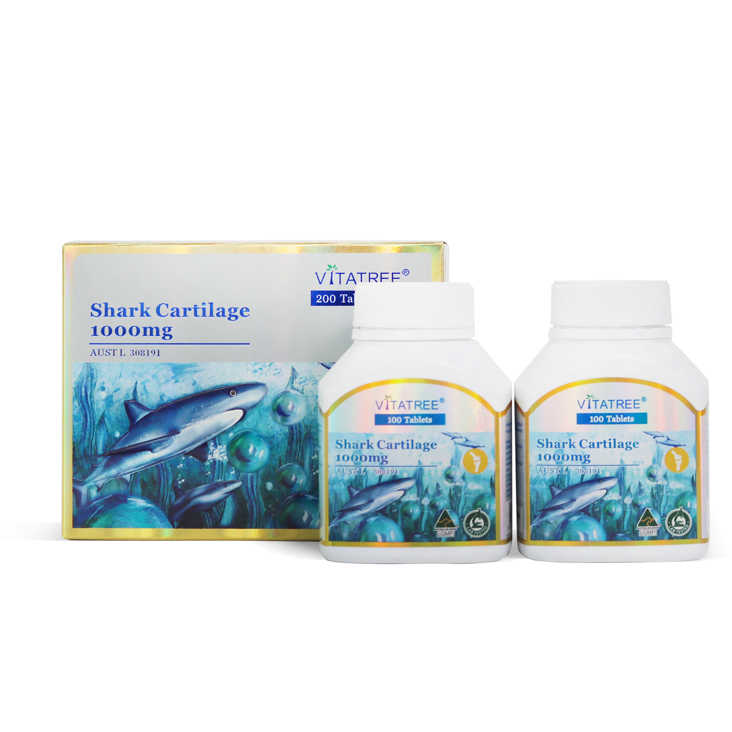 Vitatree Shark Cartilage 1000mg 2 x 100 Tablets