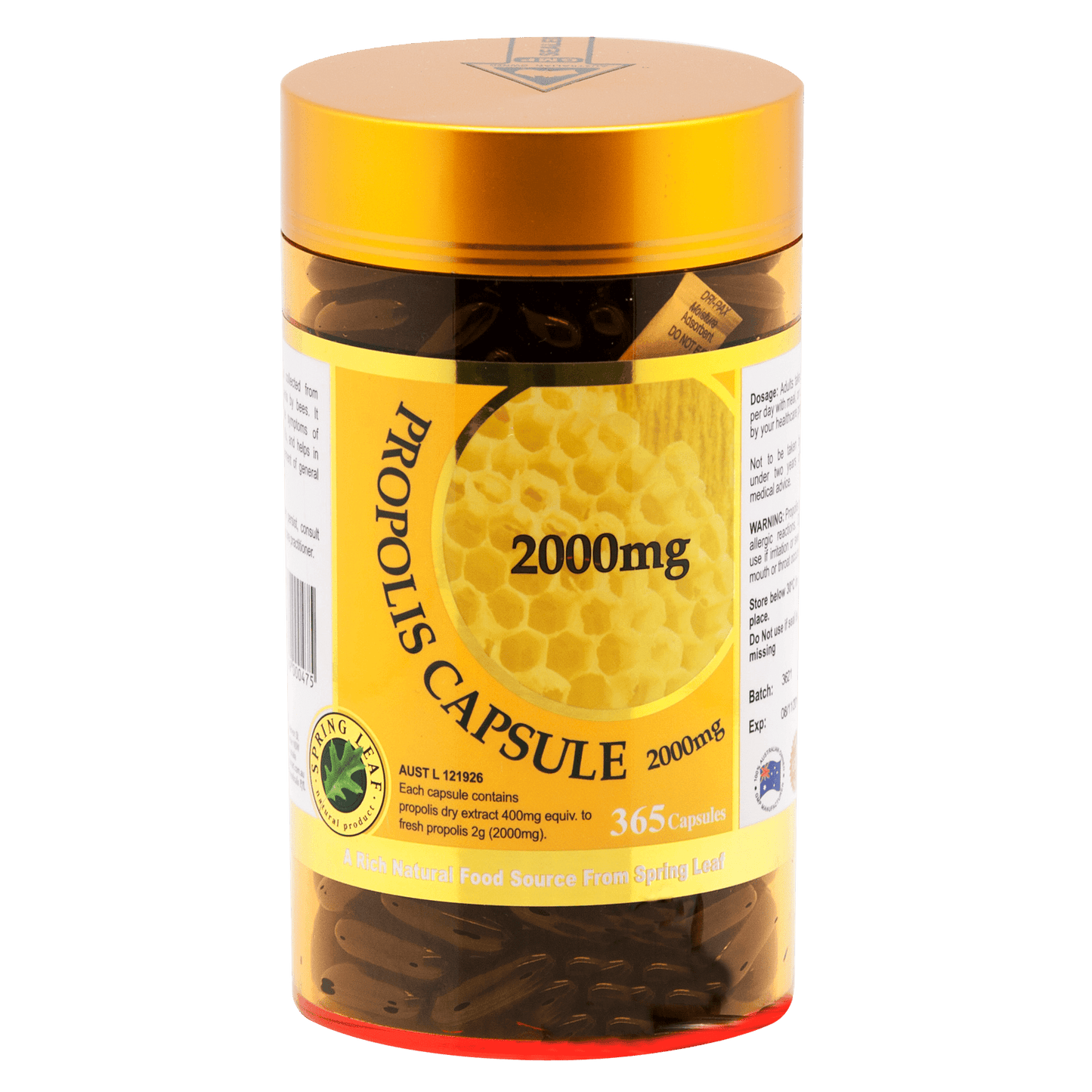 Spring Leaf Propolis 2000 mg 365 Capsules