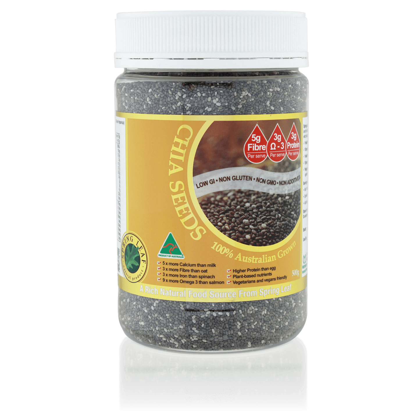 Spring Leaf Chia Seeds 100% Australian Grown 500g