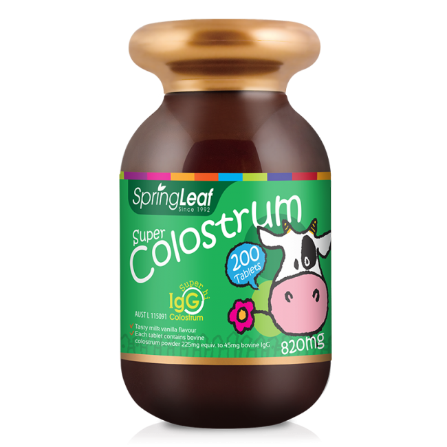 Spring Leaf Super Colostrum 820mg Chewable 200 tablets
