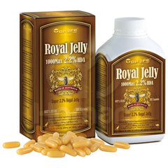 Top Life Royal Jelly 1000 Max 2.2% HDA Premium Quality 365 Capsules