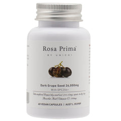Unichi Rosa Prima Dark Grape Seed 26,000mg 60 Vegan Capsules