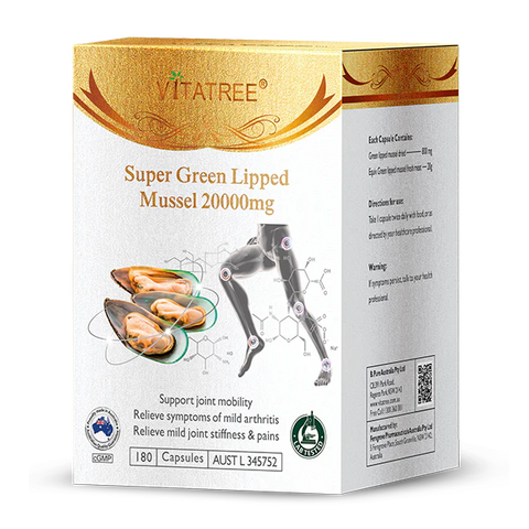 Vitatree Super Green Lipped Mussel 20000mg 180 Capsules