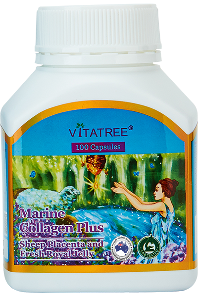VitaTree Marine Collagen Plus Sheep Placenta & Fresh Royal Jelly 100 Capsules