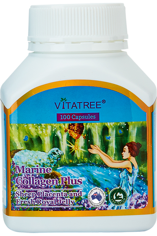 VitaTree Collagen Cộng Với Nhau Thai Cừu Và Tươi Hoàng Gia Thạch 100 Viên