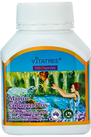 VitaTree Marine Collagen Plus Sheep Placenta & Fresh Royal Jelly 100 Capsules