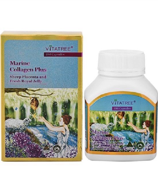 VitaTree Marine Collagen Plus Sheep Placenta & Fresh Royal Jelly 100 Capsules