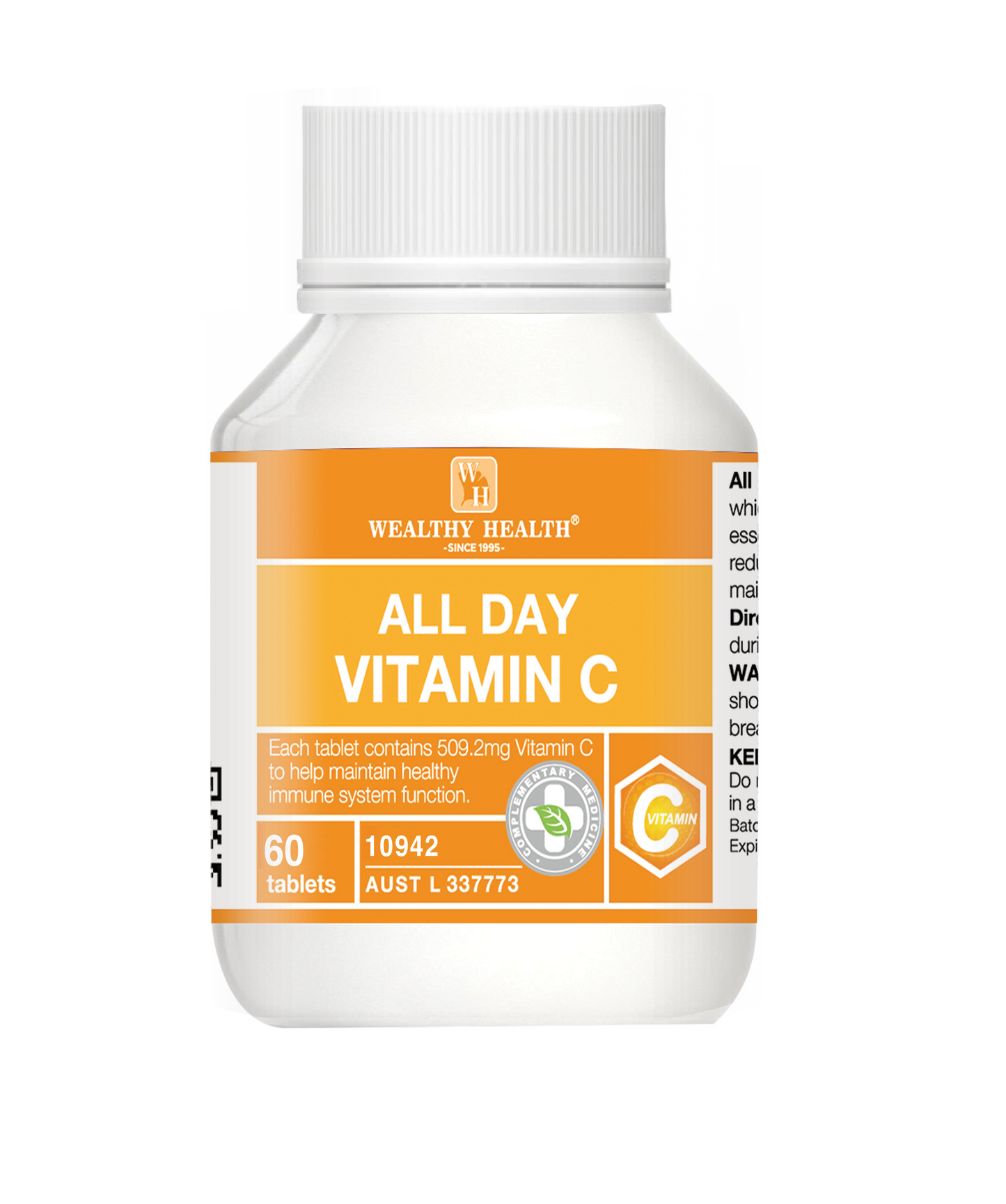 Wealthy Health Vitamin C 60 Tablets