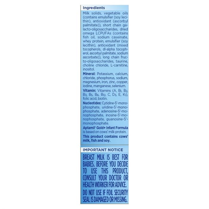 Aptamil Gold+ 1 Infant Formula from Birth to 6 Months 900g - BeeVitamins