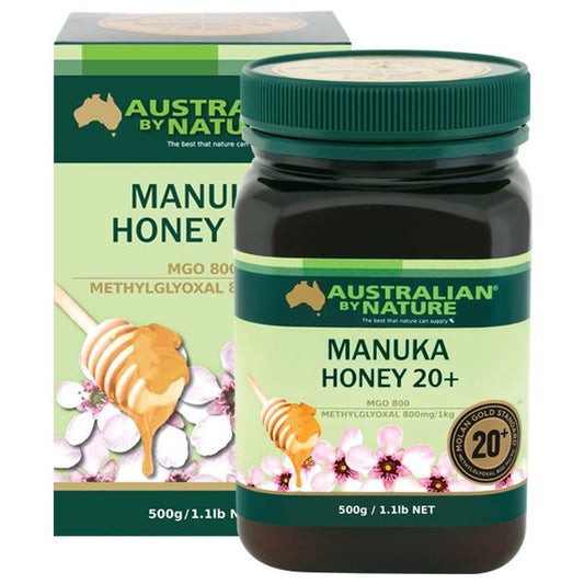 Australian By Nature 20+ 500g Manuka Honey - 100% New Zealand (MGO 800) - BeeVitamins