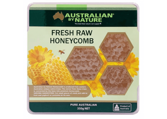 Australian By Nature Fresh Raw HoneyComb - Pure Australian - 350g Net - BeeVitamins