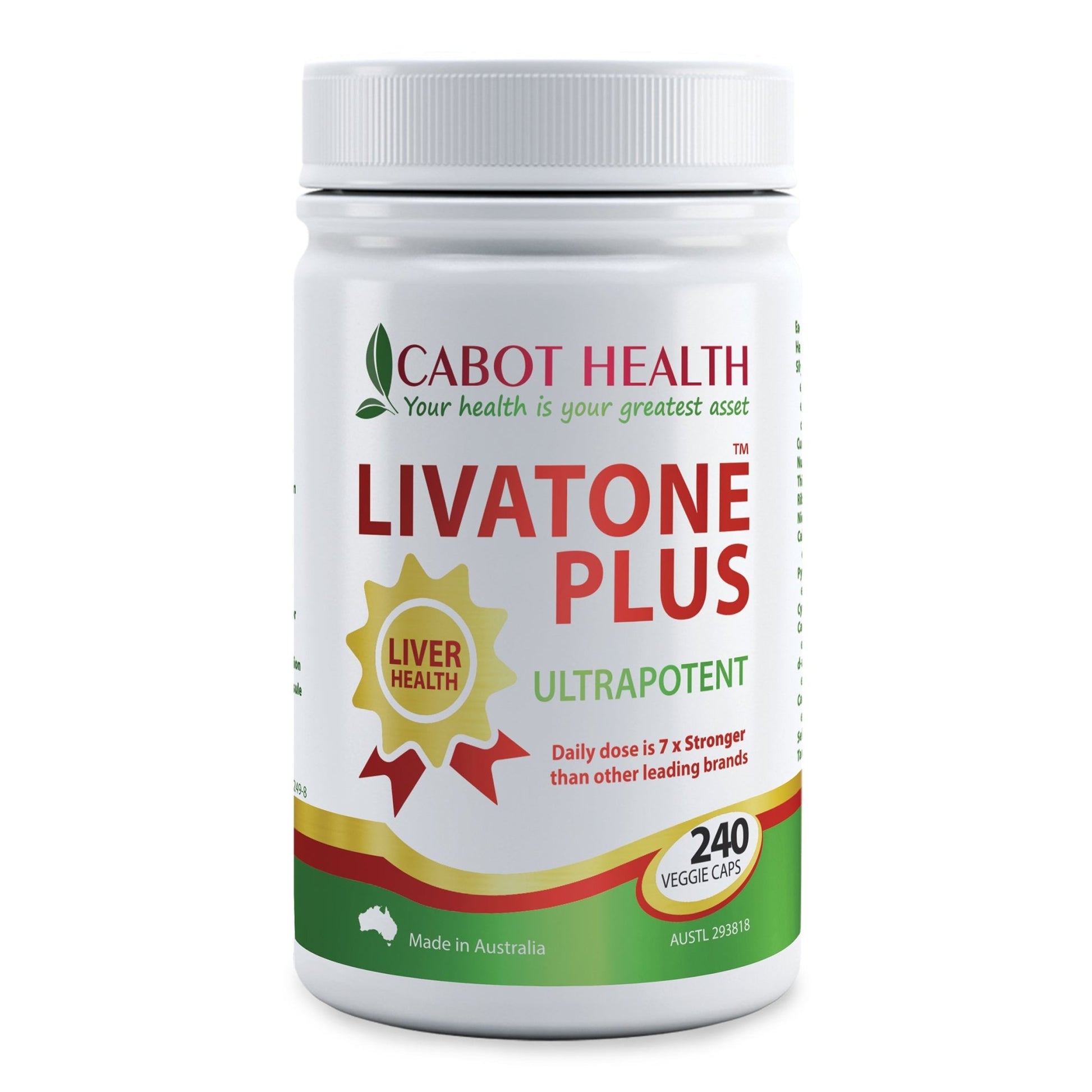 Cabot Health LivaTone Plus 240 Capsules - BeeVitamins