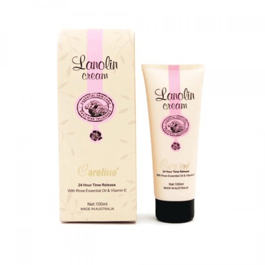 Careline Lanolin Hand Cream with Rose Essential Oil and Vitamin E - BeeVitamins