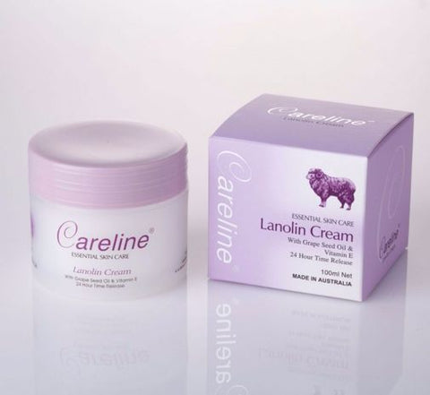 Careline Lanolin Cream with Grape Seed Oil & Vitamin E - 100mL