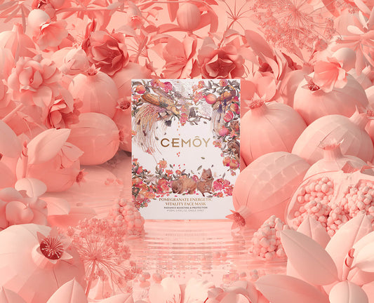 Cemoy Pomegranate Energetic Vitality Face Mask 28ml x 5 sheets - BeeVitamins