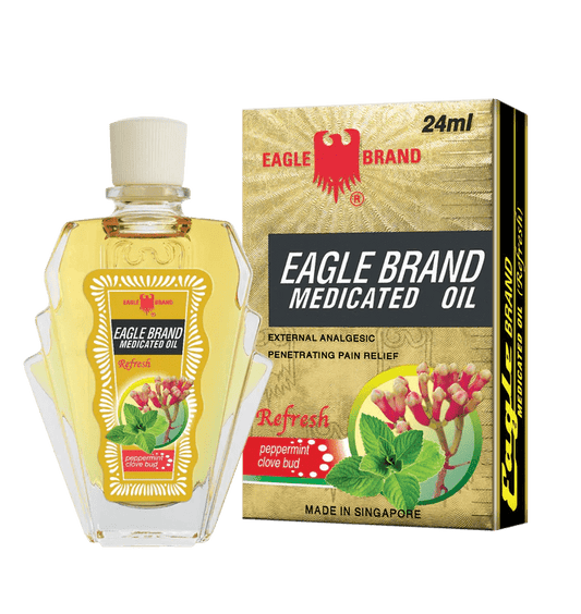 Eagle Brand Refresh Medicated Oil (Peppermint & Clove Bud) 24ml - BeeVitamins