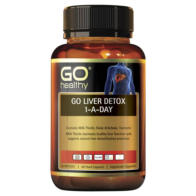 Go Healthy Liver Detox 1 A Day 60 Capsules - BeeVitamins