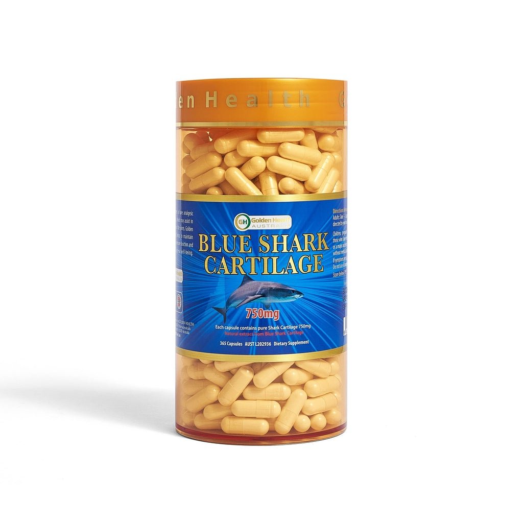 Golden Health Blue Shark Cartilage 750mg 365 Capsules - BeeVitamins