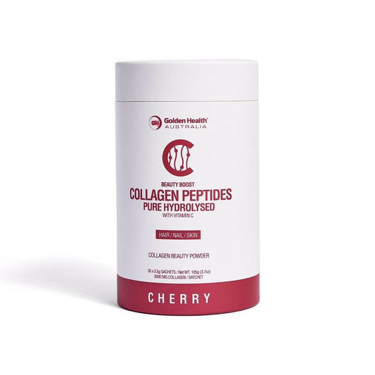 Golden Health Collagen Peptides Cherry Flavour 30 x 3.5g Sachets - BeeVitamins