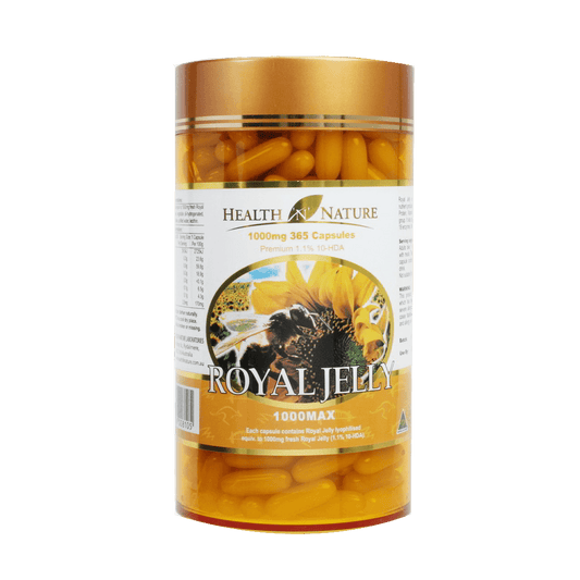 Health N Nature Royal Jelly 1000MAX 365 Capsules (Use by 11/11/2022) - BeeVitamins
