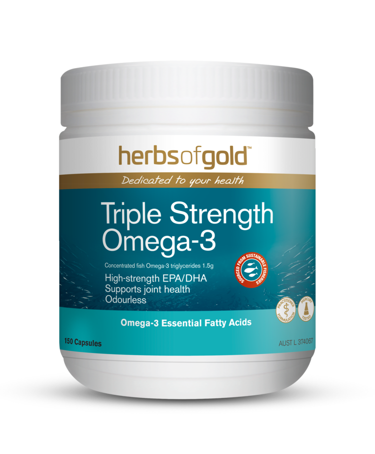 Herbs of Gold Triple Strength Omega3 150 Capsules