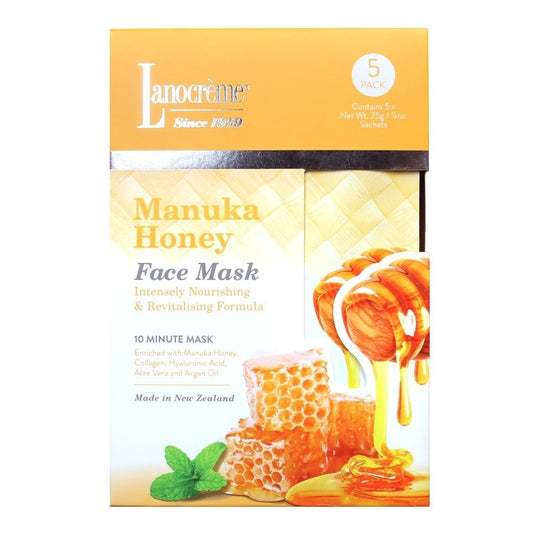 Lanocreme Manuka Honey Face Mask 5 Pack - BeeVitamins