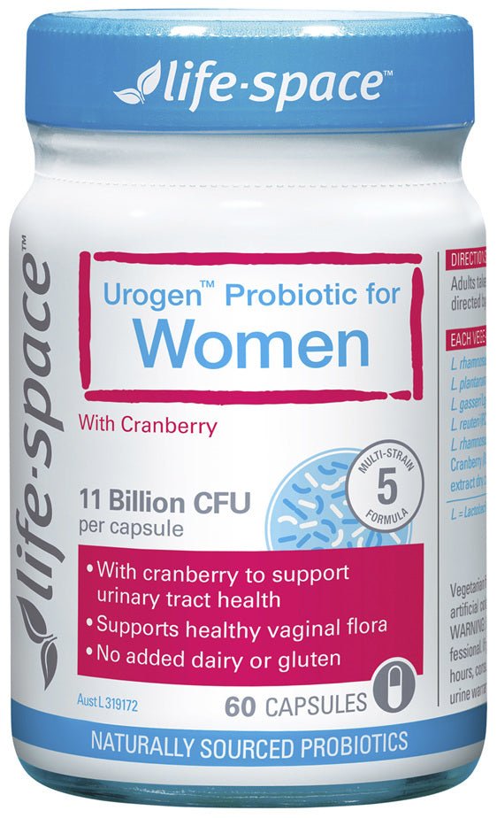 Life Space Urogen Probiotic For Women 60 Capsules - BeeVitamins