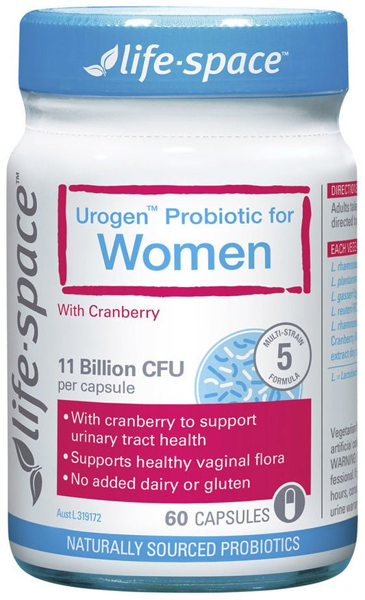Life Space Urogen Probiotic For Women 60 Capsules - BeeVitamins