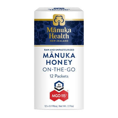 Manuka Health MGO 115+ Manuka Honey 60g On The Go 12 Snap Pack