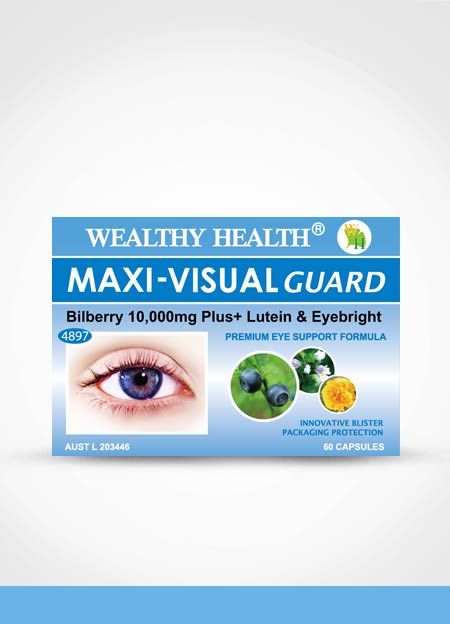 Wealthy Health Maxi-Visual Guard Bilberry 10000 Plus / 60 Capsules