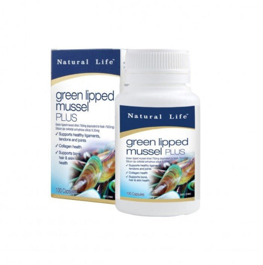 Natural Life Green Lipped Mussel 750mg 100 caps - BeeVitamins