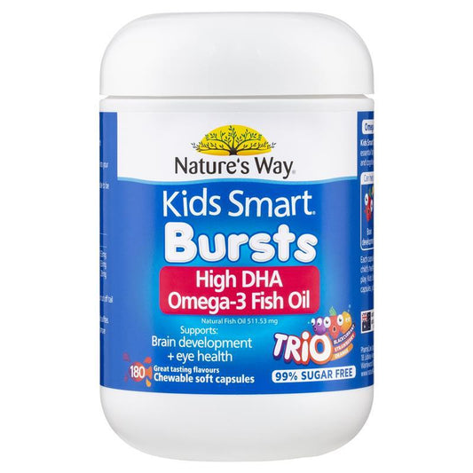 Nature's Way Kids Smart Omega 3 Fish Oil Trio 180 Capsules - BeeVitamins