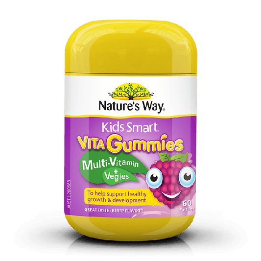 Nature's Way Kids Smart Vita Gummies Multi Vitamin + Vegies 60 Pastilles - BeeVitamins