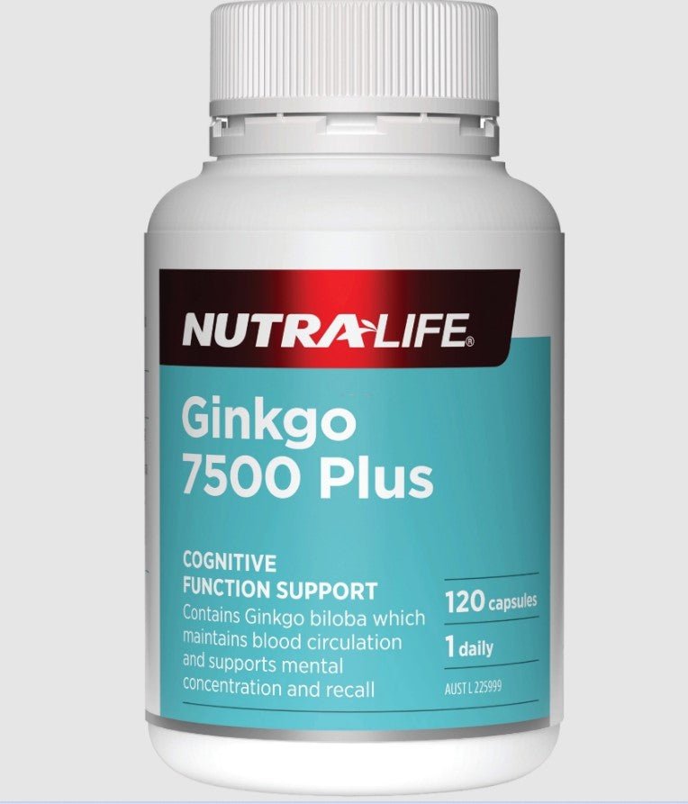Nutralife Ginkgo 7500 Plus / 120 Capsules - BeeVitamins