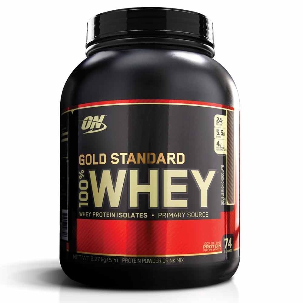 Optimum Nutrition Gold Standard 100% Whey Protein Powder, Double Rich Chocolate, 2.27 Kilograms - BeeVitamins