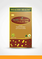 Propolis Capsules - Dark Organic Propolis 2000 Mg : Wealthy Health 365 Capsules