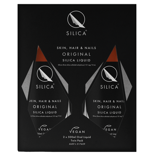 Qsilica Skin, Hair and Nails Original Silica Twin Pack Liquid (2 x 500ml) - BeeVitamins