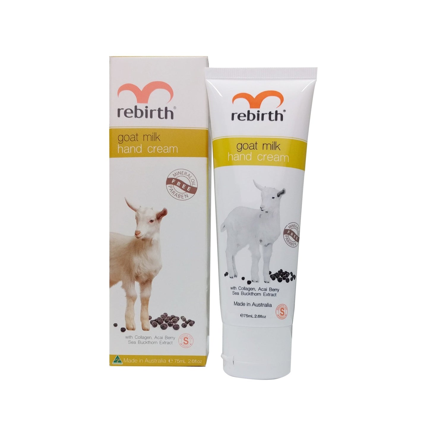 Rebirth Goat Milk Hand Cream 75mL - BeeVitamins