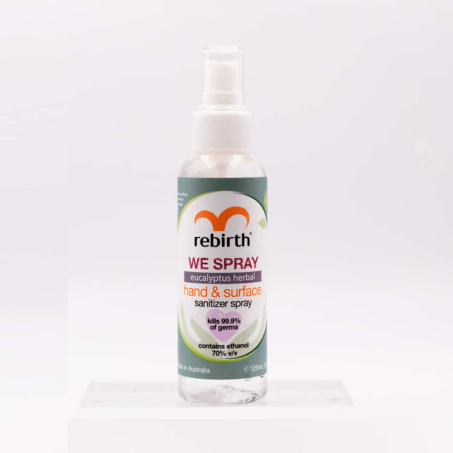 Rebirth We Spray Eucalyptus Herbal Sanitizer Spray 125mL - BeeVitamins