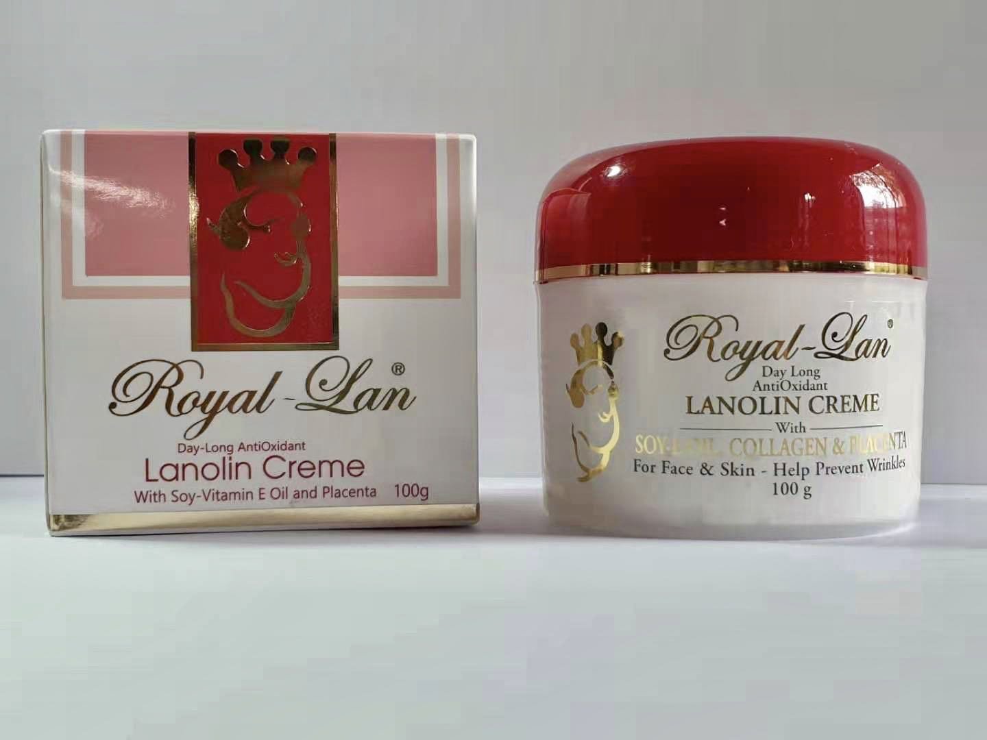 Royal Lan - Lanolin Creme with Soy - Vitamin E Oil and Placenta 100g - BeeVitamins