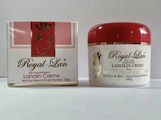 Royal Lan - Lanolin Creme with Soy - Vitamin E Oil and Placenta 100g - BeeVitamins
